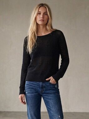 American Eagle Black Loose Knit Sweater